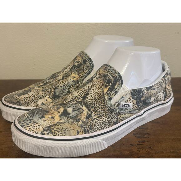 VANS Asher Deluxe Cheetah Printed Shoes woman's size 8 men's 6.5 - Picture 1 of 1